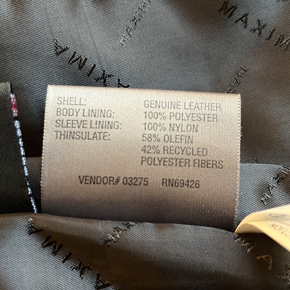 Wilsons Maxima - Genuine Black Leather Vintage 90’s Blazer - Size Medium - Picture 13 of 14